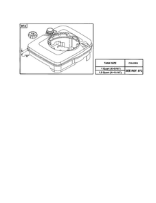 Tank-Fuel Diagram and Parts List for 121700-121799 4006-4009 Briggs and Stratton Engine